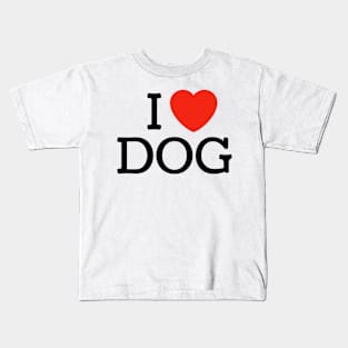 I Heart Dog Kids T-Shirt